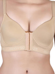 Front Open Padded T-shirt Bra full cup skin