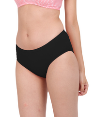 AN40 Cotton Lycra Mid-Waist Hipster Panty black