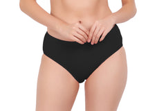 AN40 Cotton Lycra Mid-Waist Hipster Panty black