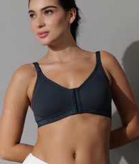Front Open Seemless Every Day Bra Black Colour