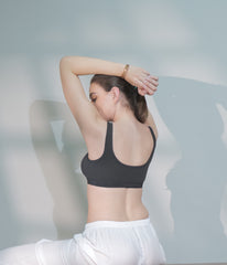 Front Open Sports Cotton Bra black