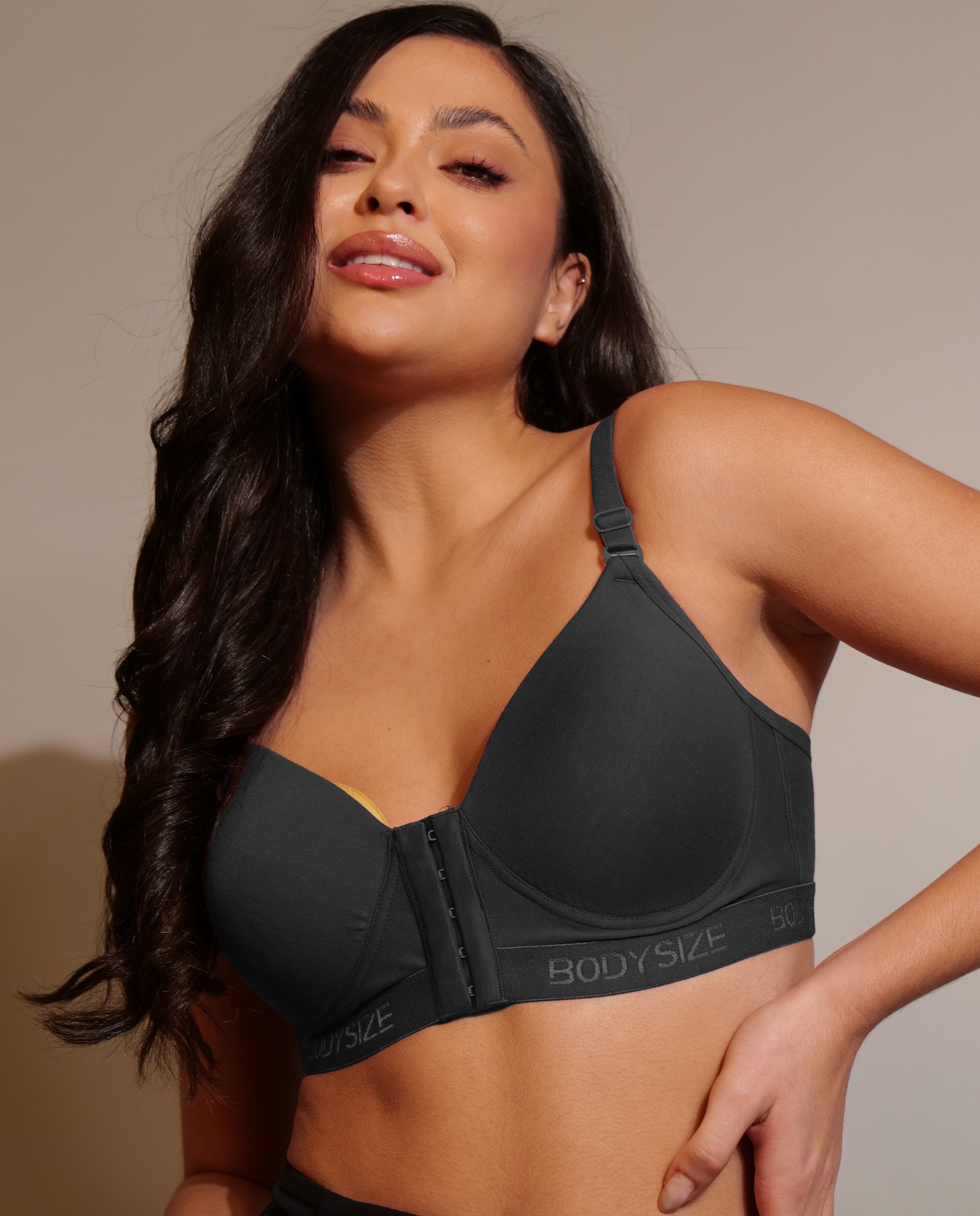 Front Open Padded T-shirt Bra (Full Cup) Black Colour