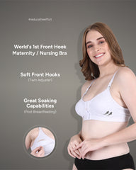 Front Open Feeding Bra White Colour