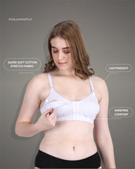 Front Open Feeding Bra White Colour 