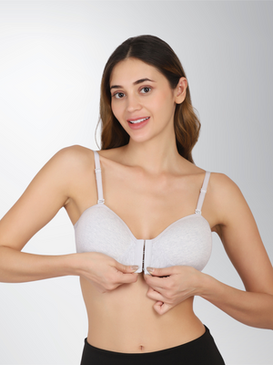 Front Open Padded T-shirt Bra (Demi Cup)