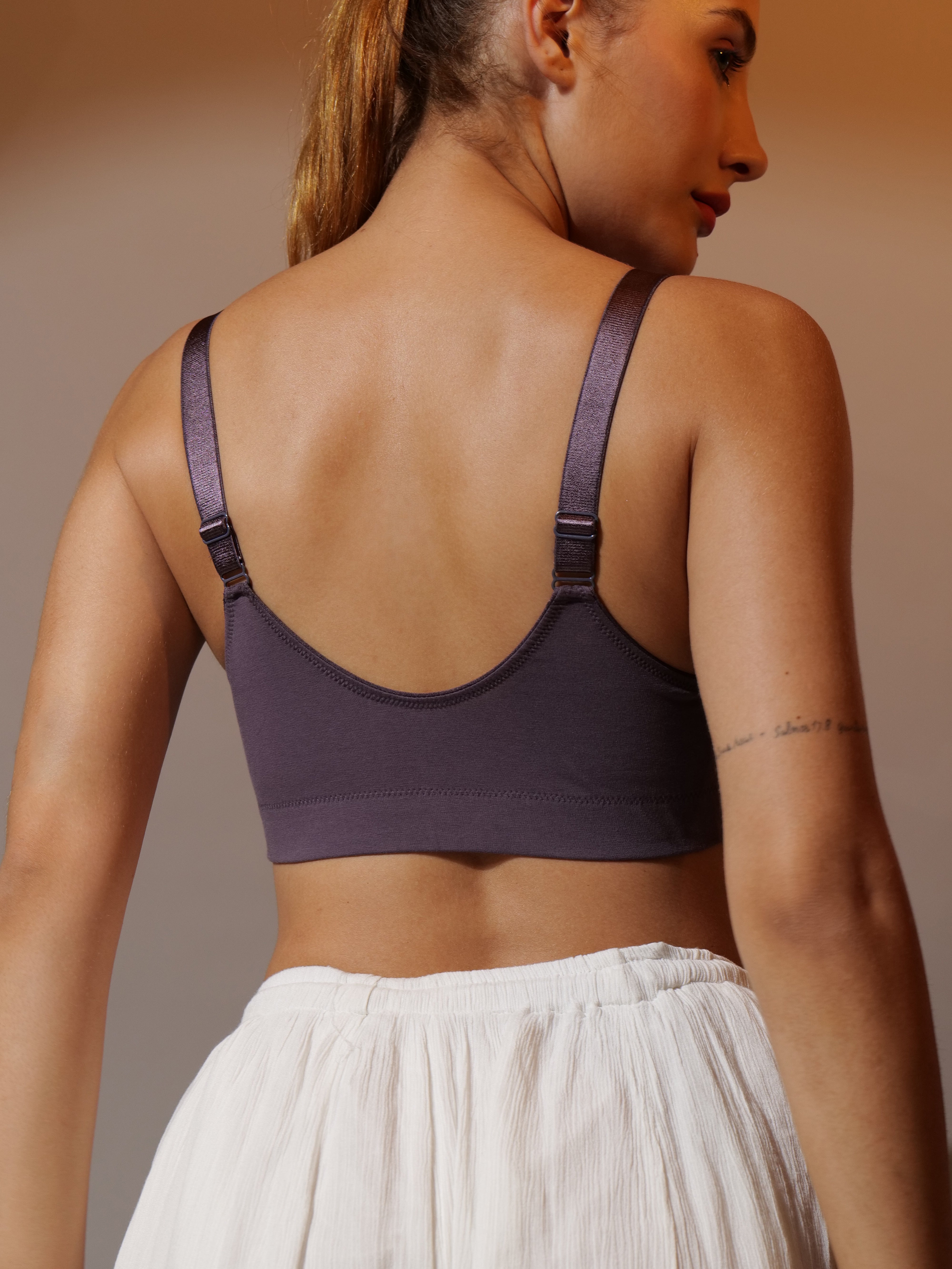 Breeze Everyday Slip-On Grey Colour Bra