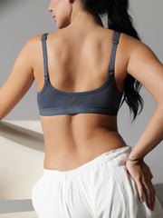 Front Open Seemless Every Day Bra Grey Colour