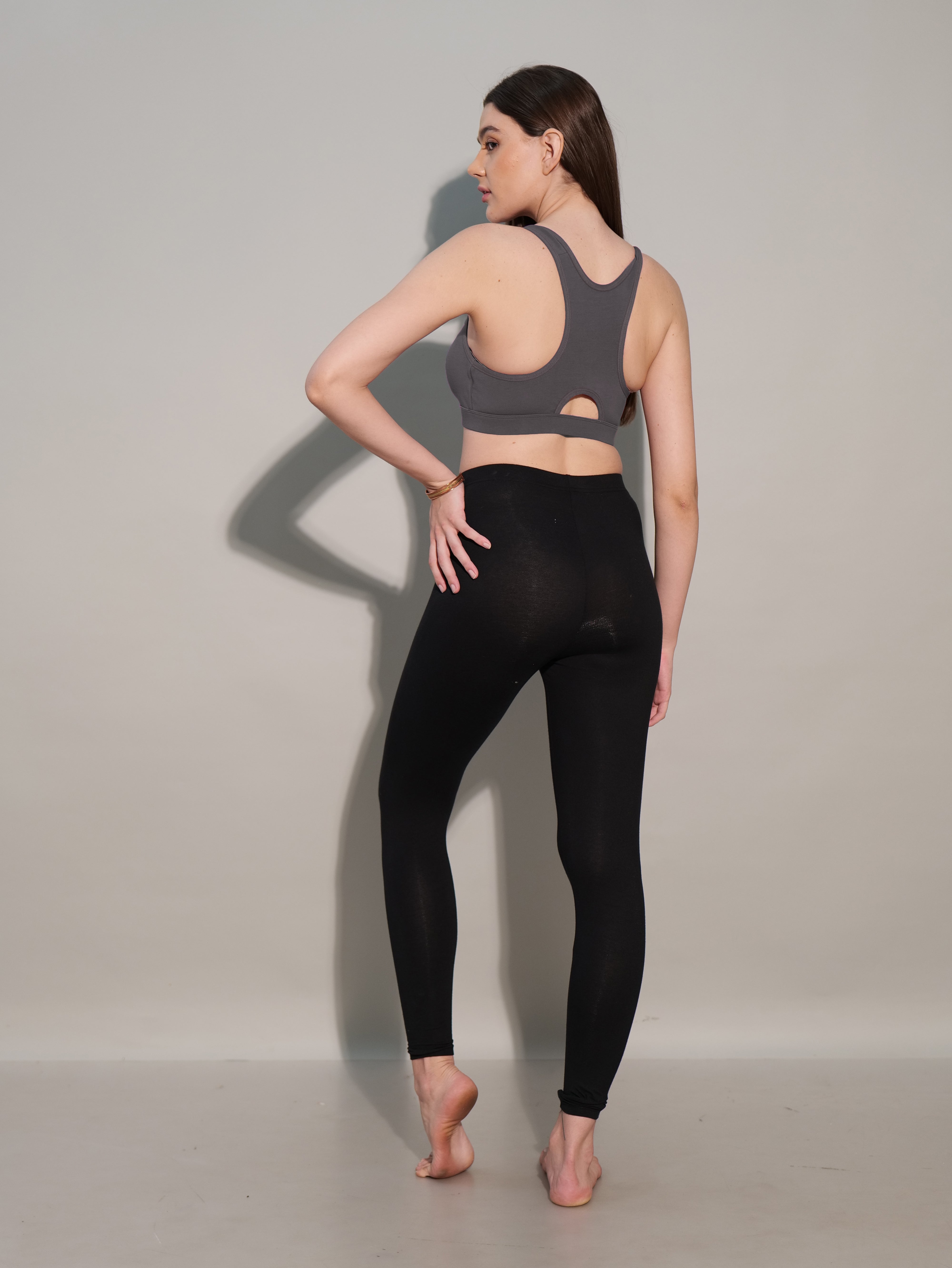 Zipper Sports Cotton Bra
