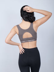 Gray SF28 High Impact Padded Sports Bra