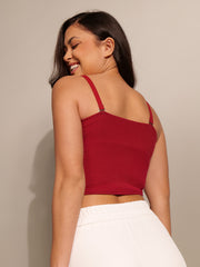 Blizz Camisole Cotton Padded Top (Built-in Bra)