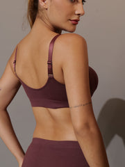 Breeze Everyday Slip-On Bra in Mulberry Colour