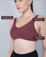 S310 Cotton Seamless Shaper Bra mulberry