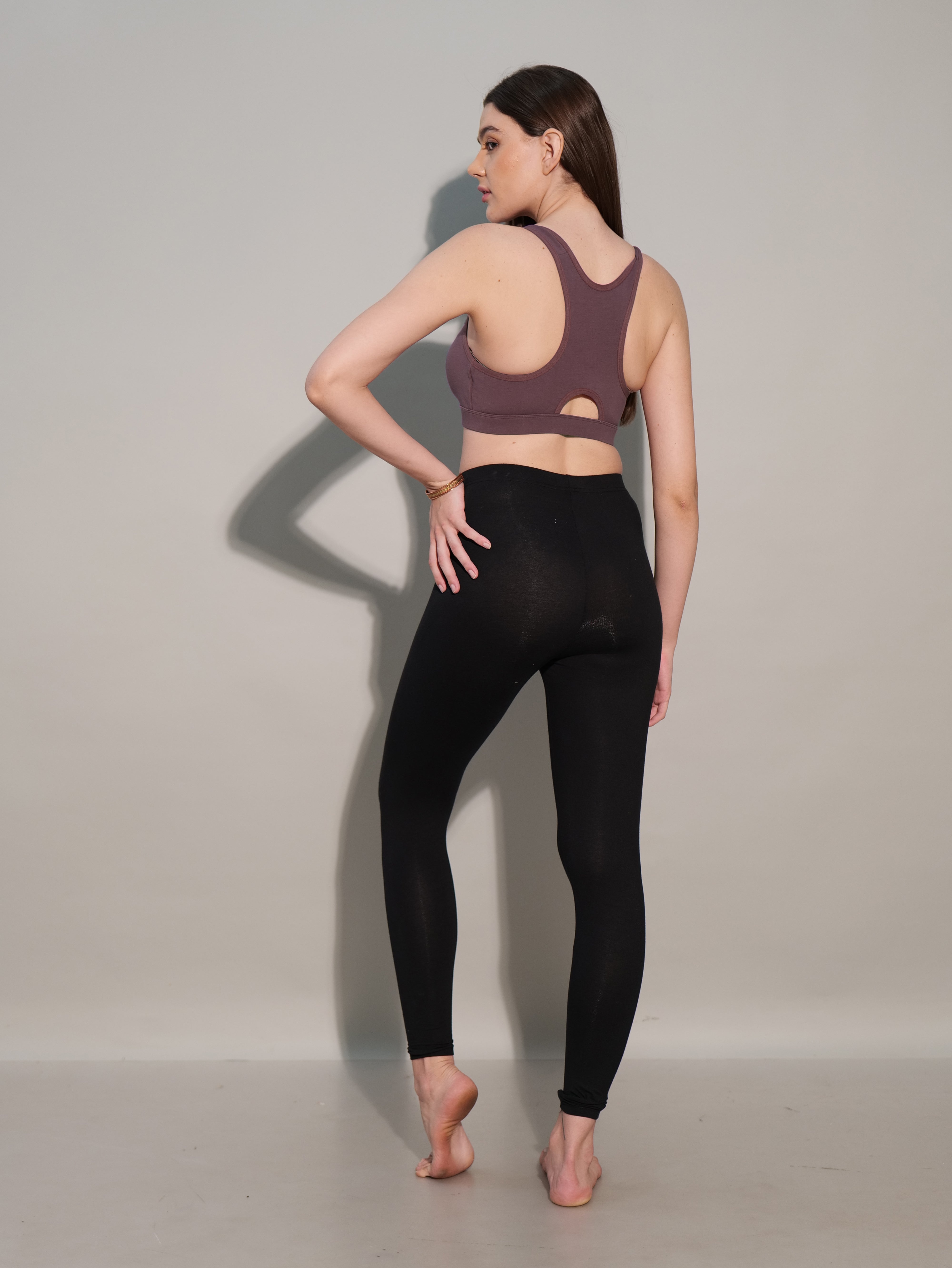 Zipper Sports Cotton Bra