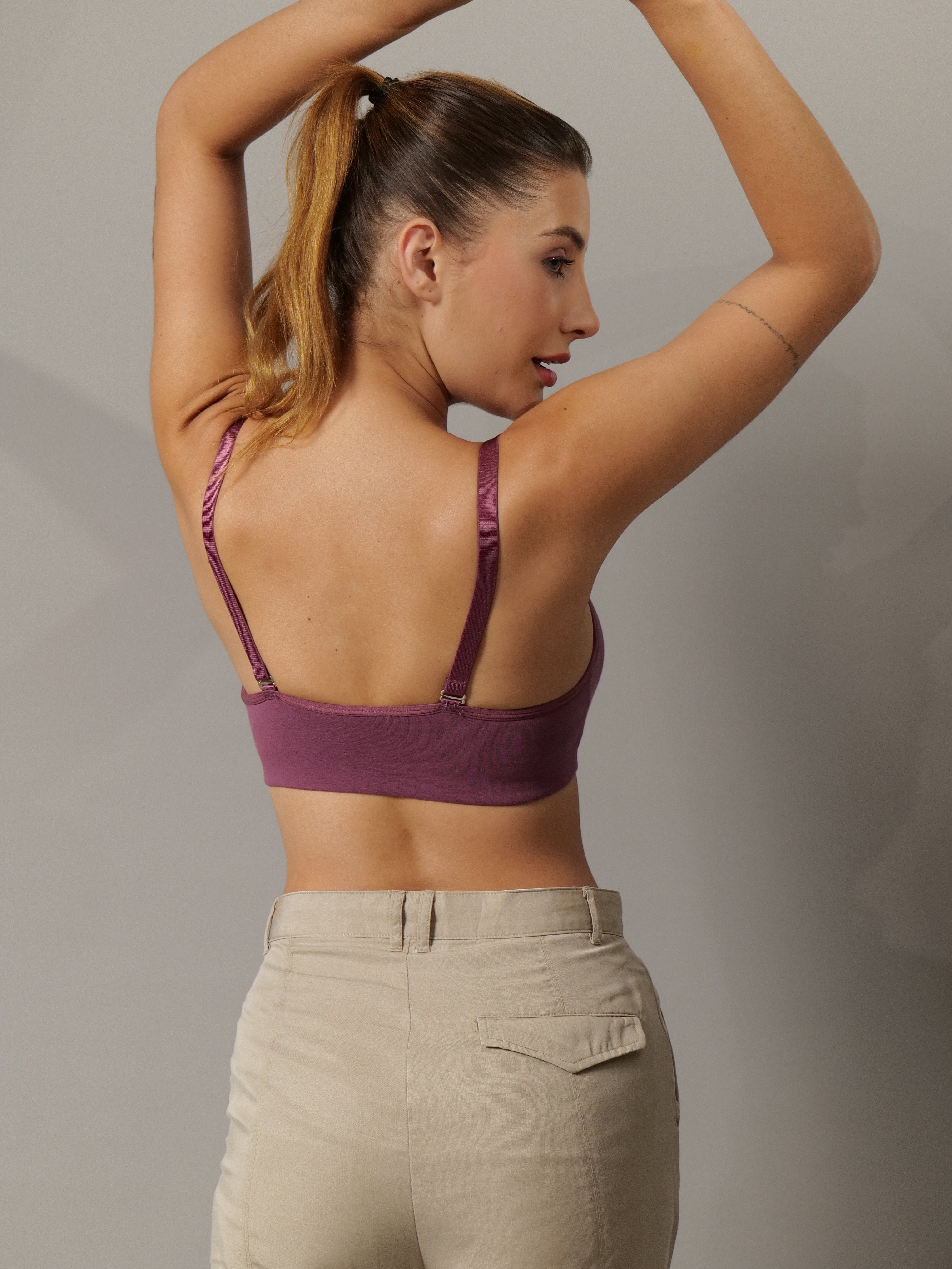 Cami Everyday Padded Bra in Mulberry Colour