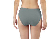 Cotton Melange Mid-Waist Panties Navy Colour