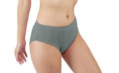 Cotton Melange Mid-Waist Panties Navy Colour