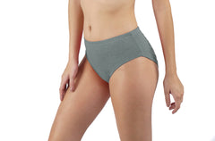Cotton Melange Mid-Waist Panties Navy Colour