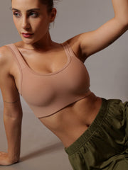 Air Everyday Slip-On Bra in Camel Colour