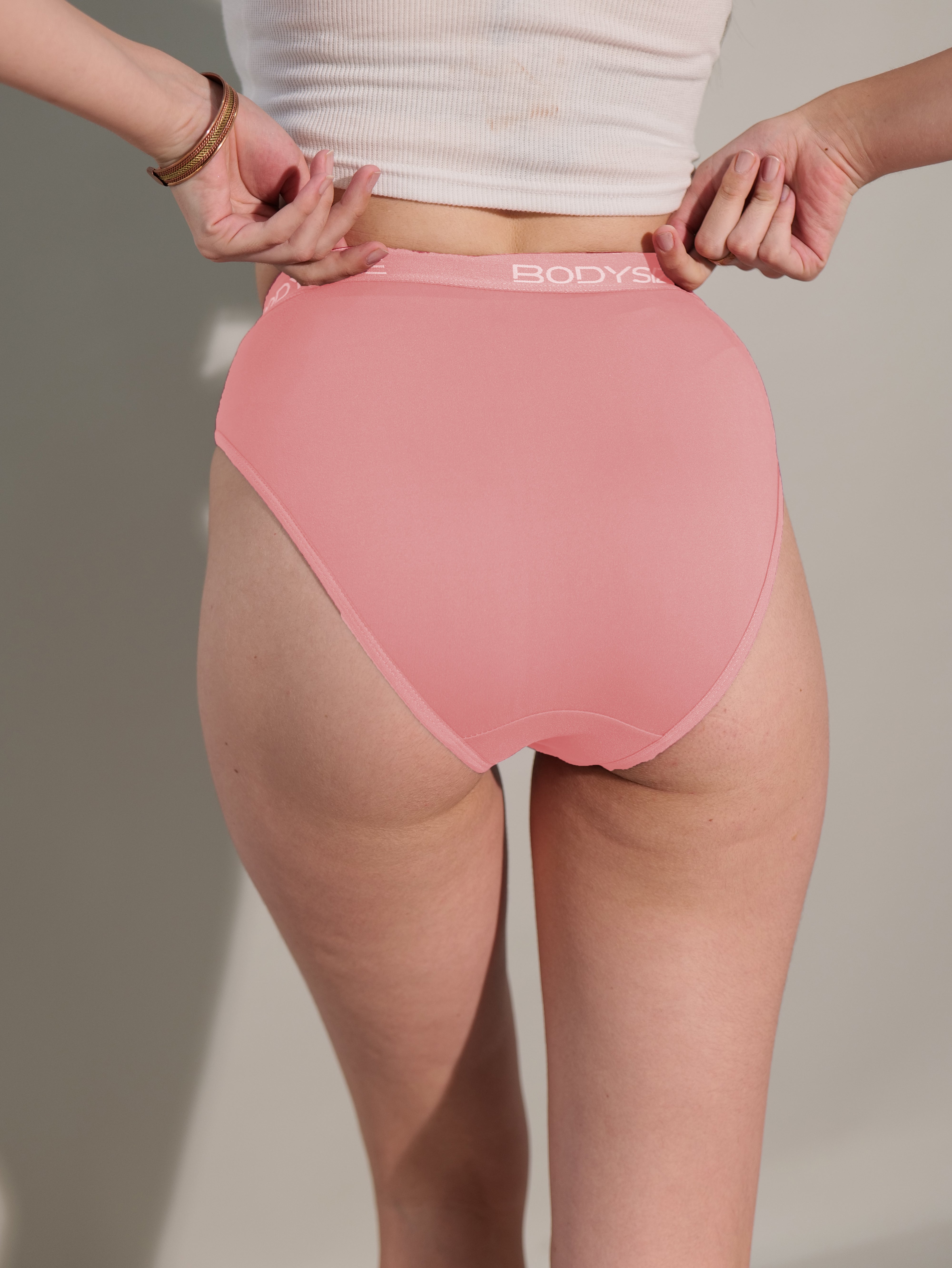 AN37 Lycra Mid-Waist Hipster Panties pink