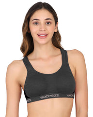 SF26 Side Hook Padded Sports Bra Black