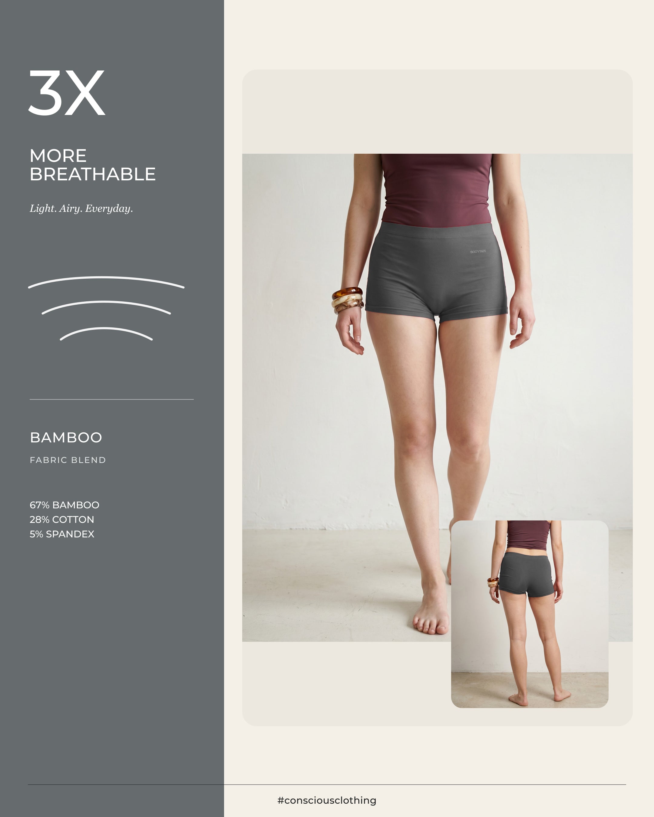 Bamboo Boyshorts (PO3) Maroon, Grey, Black 4.jpg