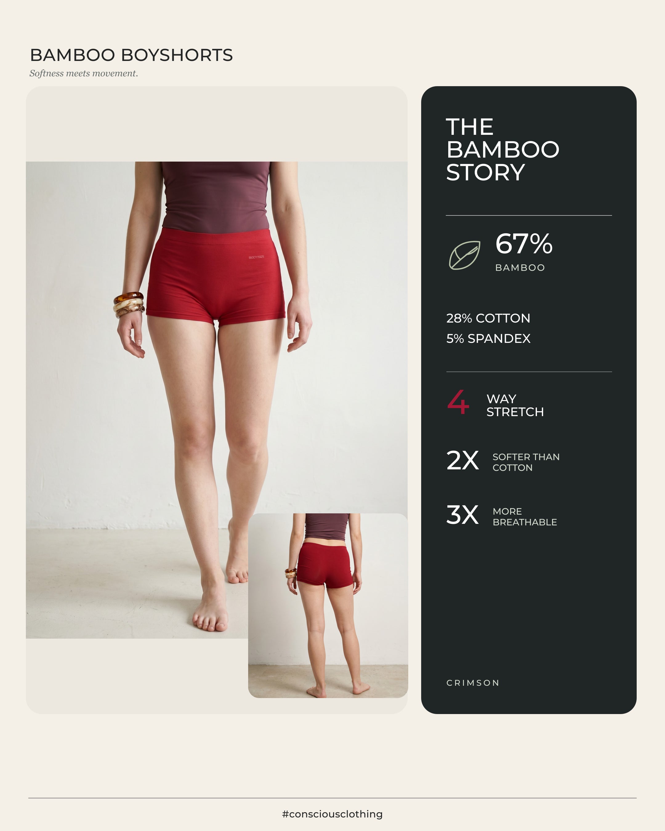 Bamboo Boyshorts (PO3) Maroon, Grey, Black 2.jpg