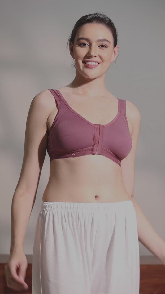 Front Open Sports Cotton Bra